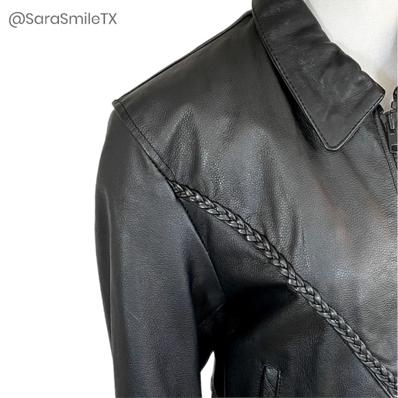 UNIK PREMIUM Genuine Leather Lace-Up Side Insulated Liner Motorcycle Jacket - Picture 4 of 16